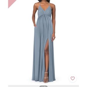 Azazie Annabelle Maternity Gown Dusty Blue